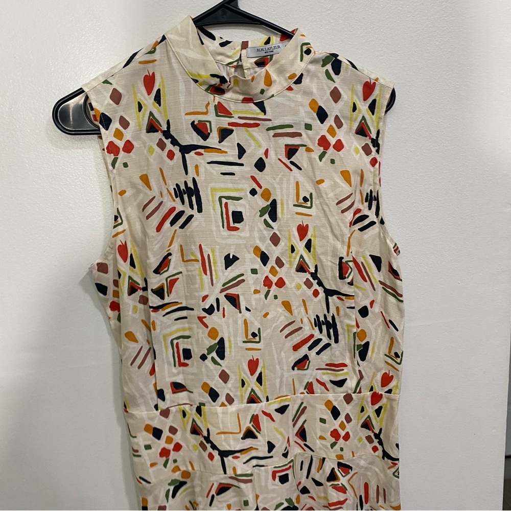 MM Lafleur Oona Dress Rhythm Print Artsy‎ Sleeveless Size 8 - Picture 3 of 7